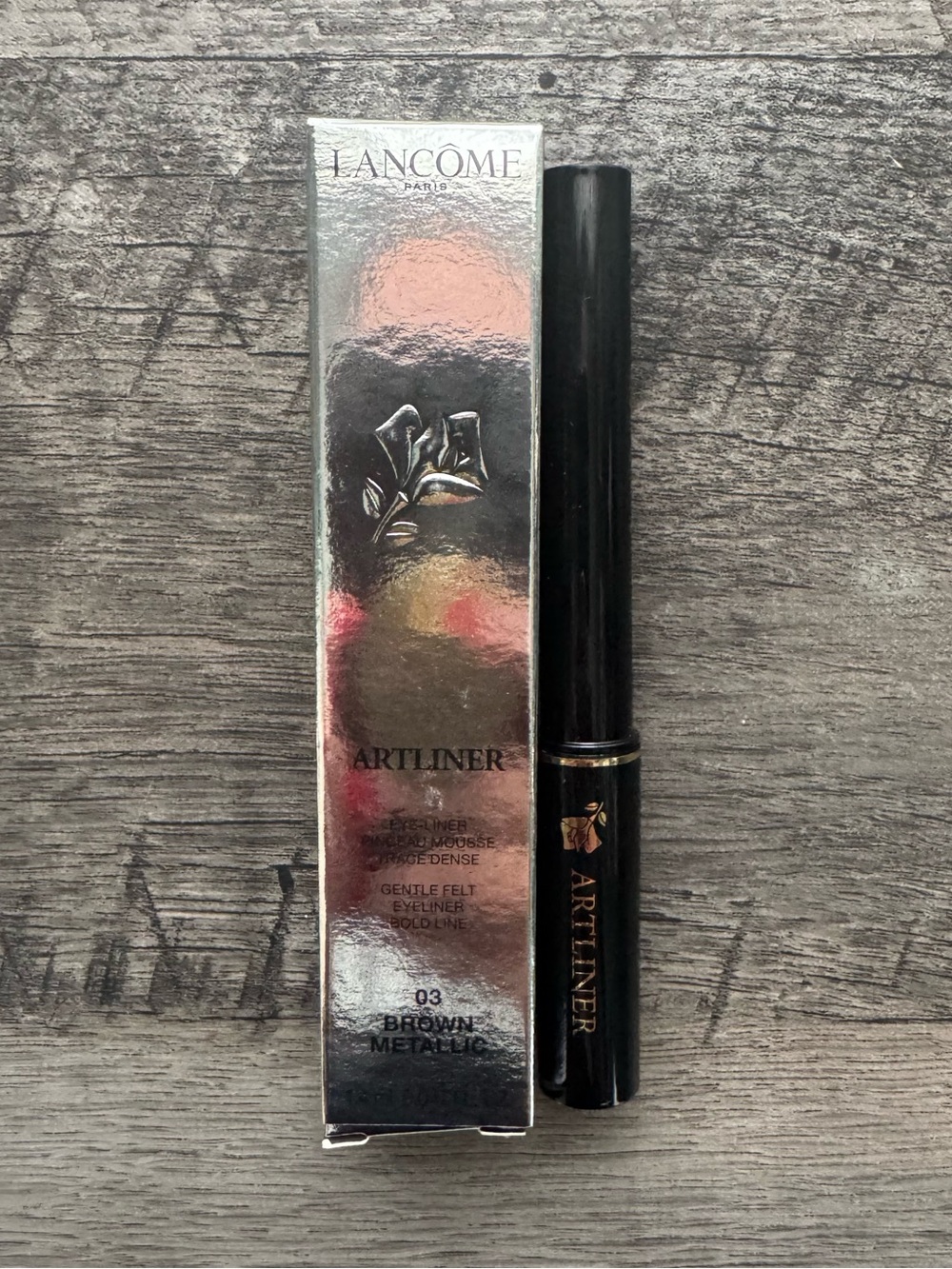Lancôme Artliner Gentle Felt Eyeliner 03 Brown Metallic (NIB)